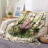 1Pc Alien Earth Print Flannel Blanket, High Quality Comfortable for All Seasons, Home Decor, Warmth and Comfort, Perfect for Christmas Gifts