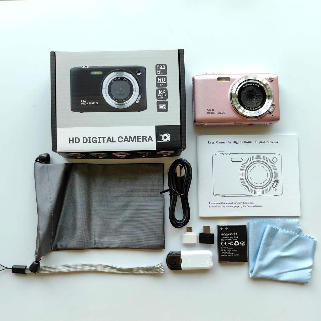 High-Definition 58MP Digital Camera: 2.88-inch, Multi-Color, Student-Friendly, Lightweight