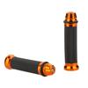Karun Custom Aluminum Motorcycle Grip Bar End with Handle 22.2 Mm for Motorcycles (Deep Orange)