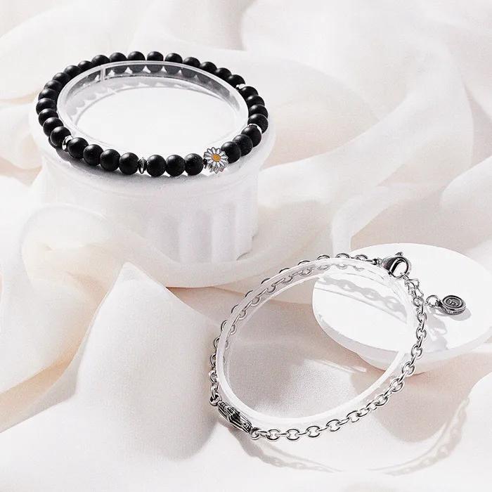 Daisyonyx 913 Antique Cross 4-Ring 1216 Bracelet Set (C2503-SE421_BK)