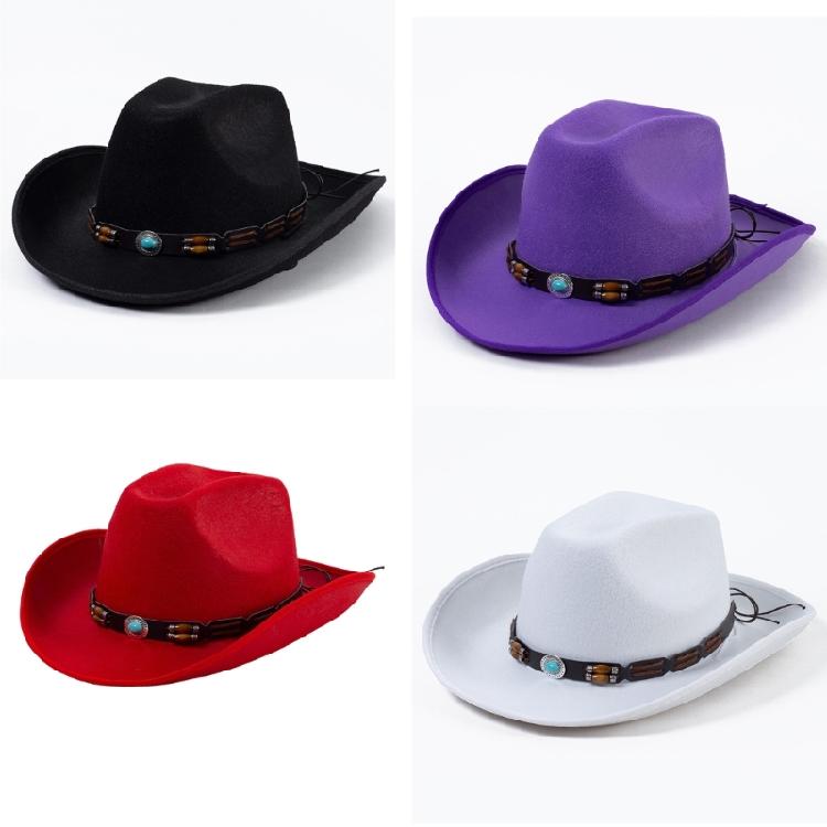 Cowboy Hat Wide Brim Hat for Disco House Cocktail Parties Cowgirl Theme