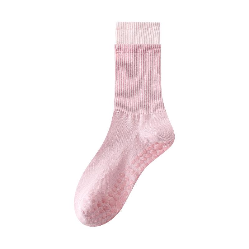 

Бесшовные носки для пилатеса, йоги, спортивные противоскользящие носки, утягивающие носки до середины икры для фитнеса 1 pair