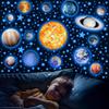 Conjunto de Adesivos de Parede do Sistema Solar que Brilham no Escuro: Planetas, Estrelas e Luas para Quartos de Crianças