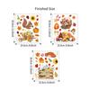 Autumn Maple Leaf Pumpkin Squirrel Static Cling Window Sticker Removable Fridge Glass Decor