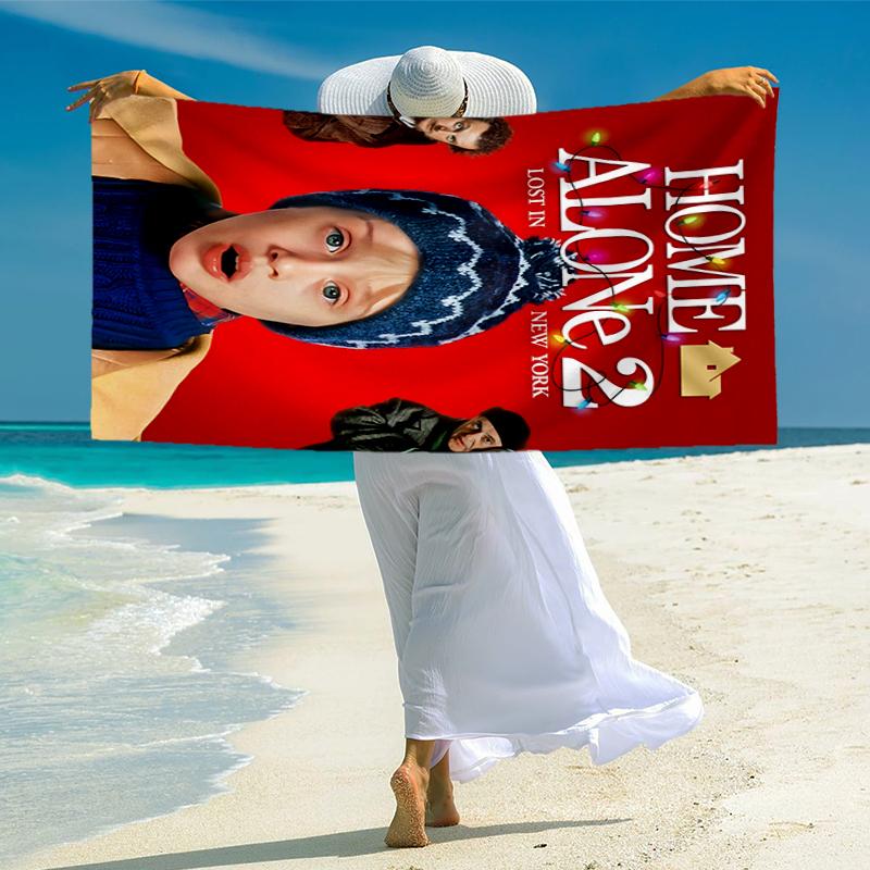 Home Alone Fashion Beach Towel: Ideal for Summer Adventures Soft, absorbent and quick drying suitable for swimming and bathing
