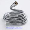 1pcs 1.5M Stainless Steel Hose Extension Tube Bathroom Shower Tube Extension Tube Water Pipe Draw Tube Bathroom Accessories