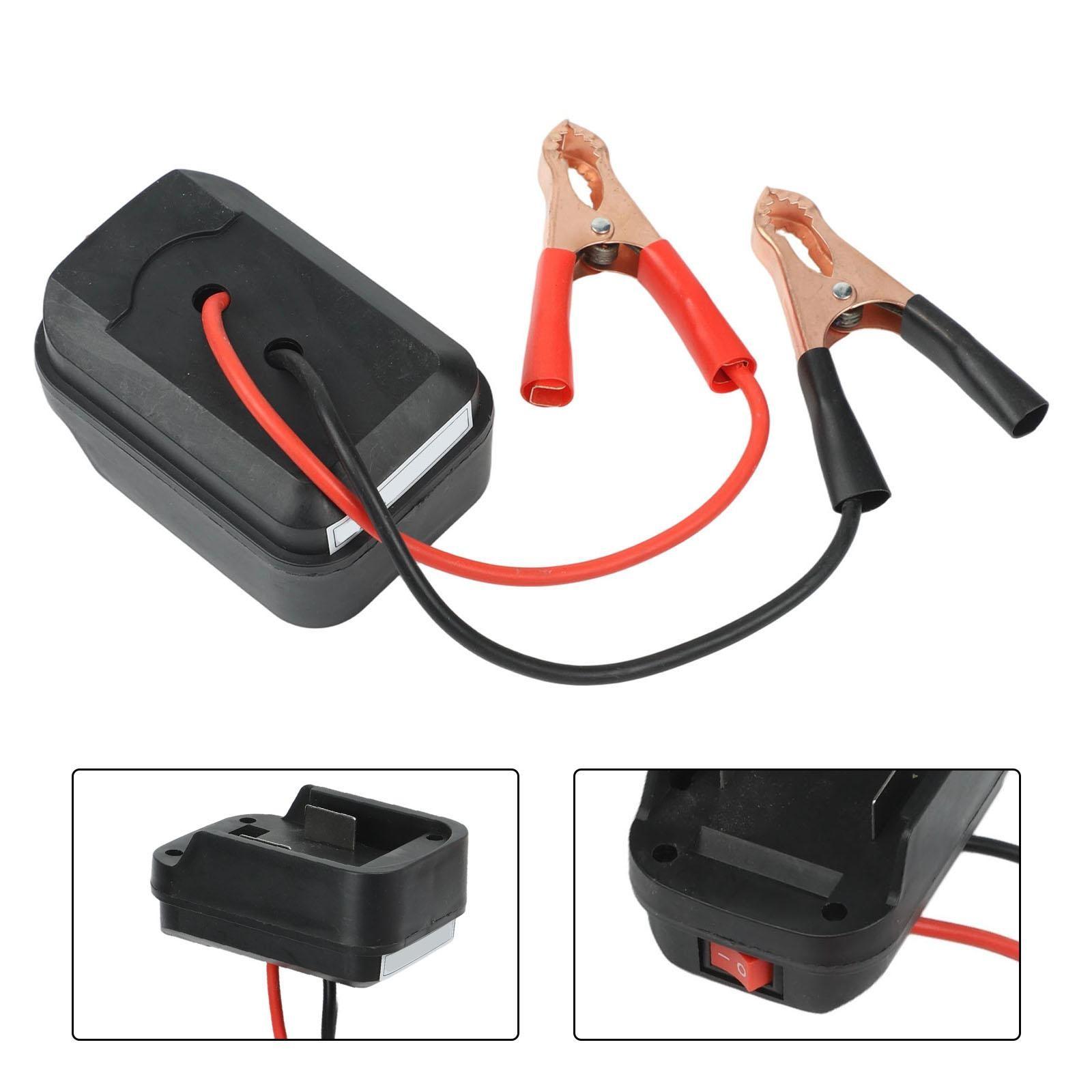 

12V Power Supply Dual USB Charger Jump Starter Adapter Easy Connection Clips