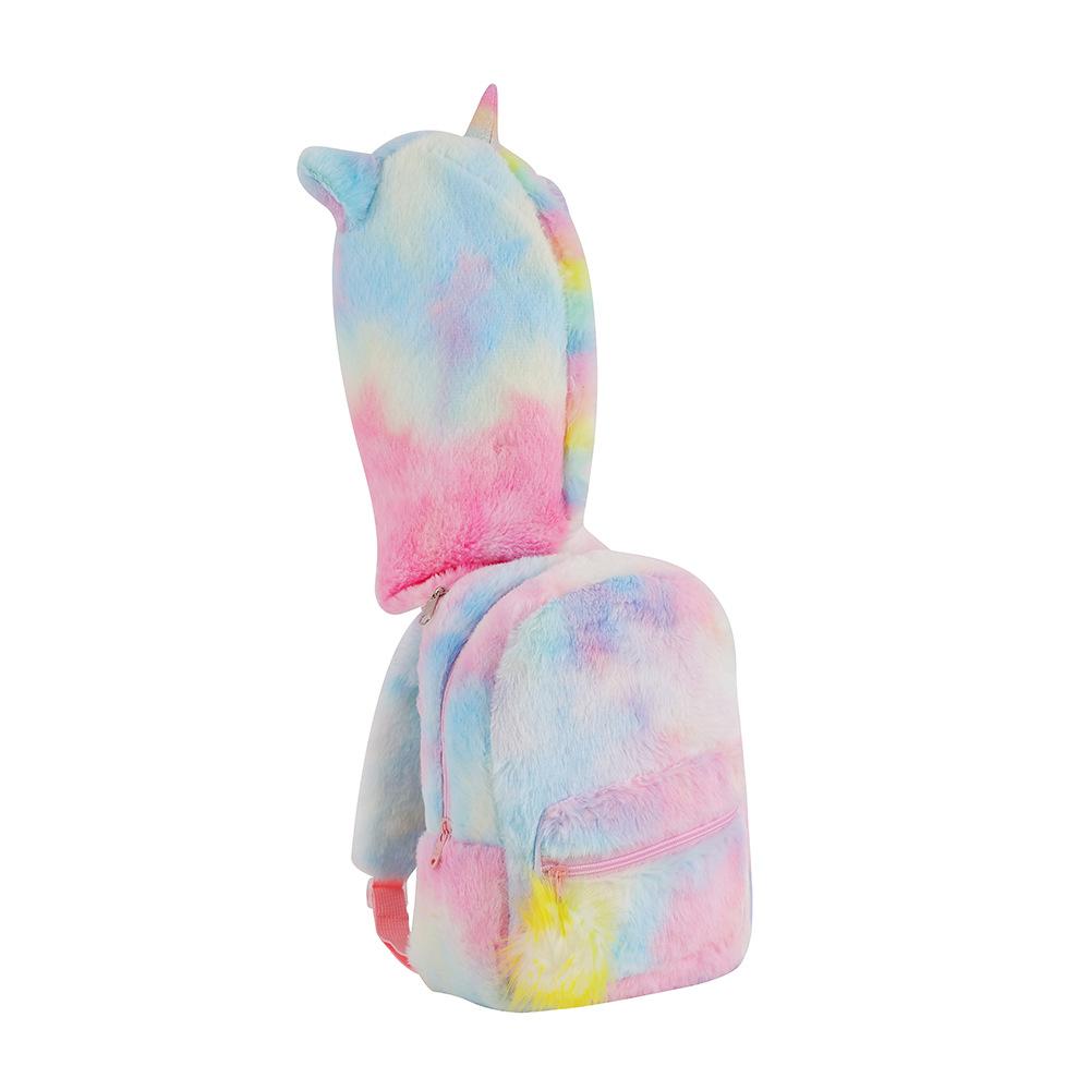 

Personalized Children s Cartoon Unicorn Hooded Plush Backpack Kindergarten Girls Creative Book Bag Cute Backpack No Need Name