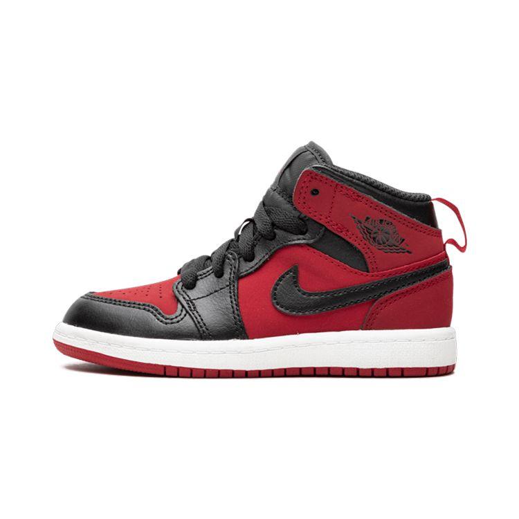 

Детские кроссовки Air Jordan 1 Retro Mid PS Gym Красные черно-белые 640734-610