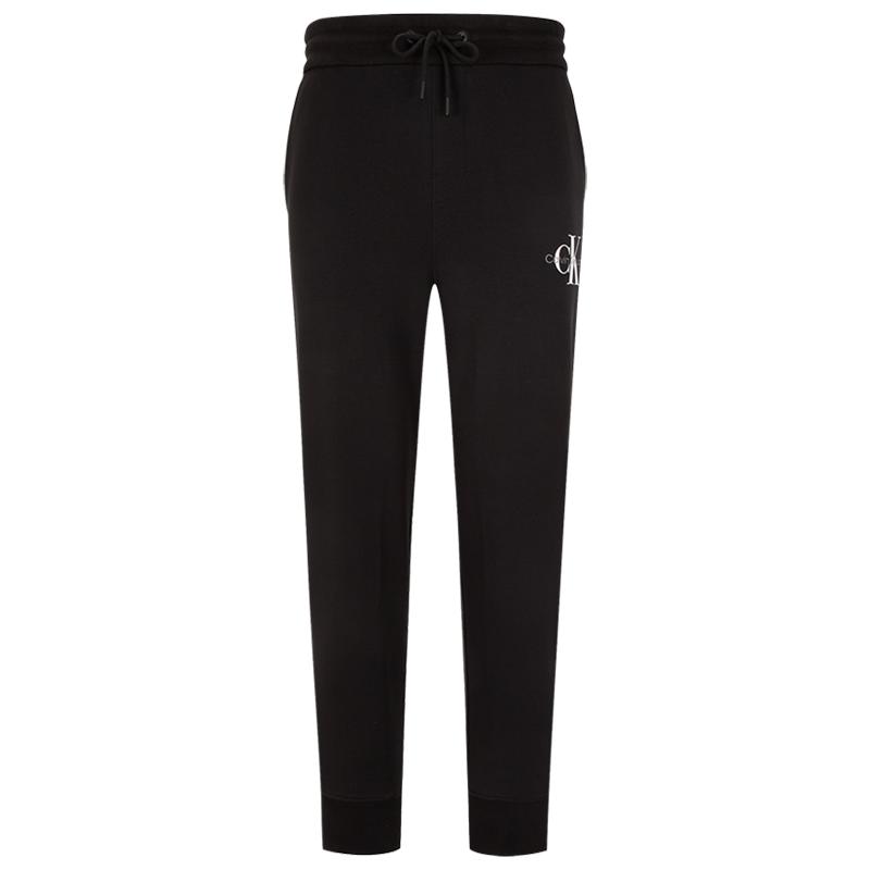 

Calvin Klein Minimalist Letter Print Drawstring Cuffed Knit Sweatpants Men Bottoms Space-Black J323920 L