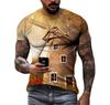 Fashion Casual 3d Printed Nature Landscape Pattern Summer Men Interesting Trend Plus Size Street Personality Harajuku Loose Top