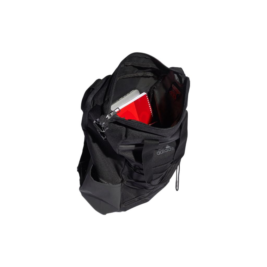 Adidas Drawstring Large Capacity Two-In-One Tote Bag Shopping Backpack Unisex Tote Bag Black HC7206
