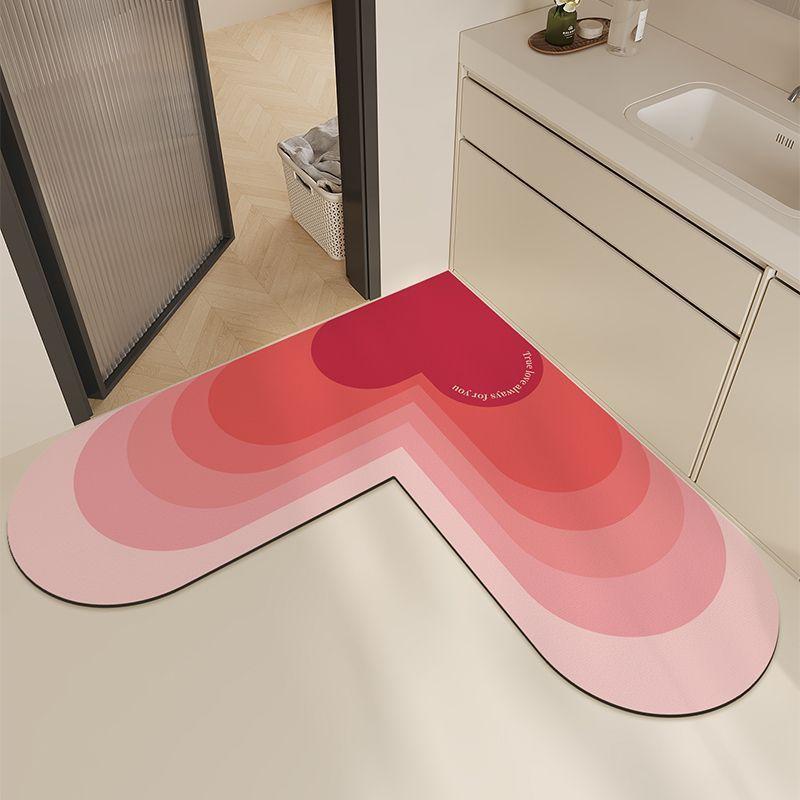 Diatom Mud Floor Mat Bathroom Water Absorption Anti-slip Mat Newlyweds Festive Bathroom Doorway Quick-drying Pad