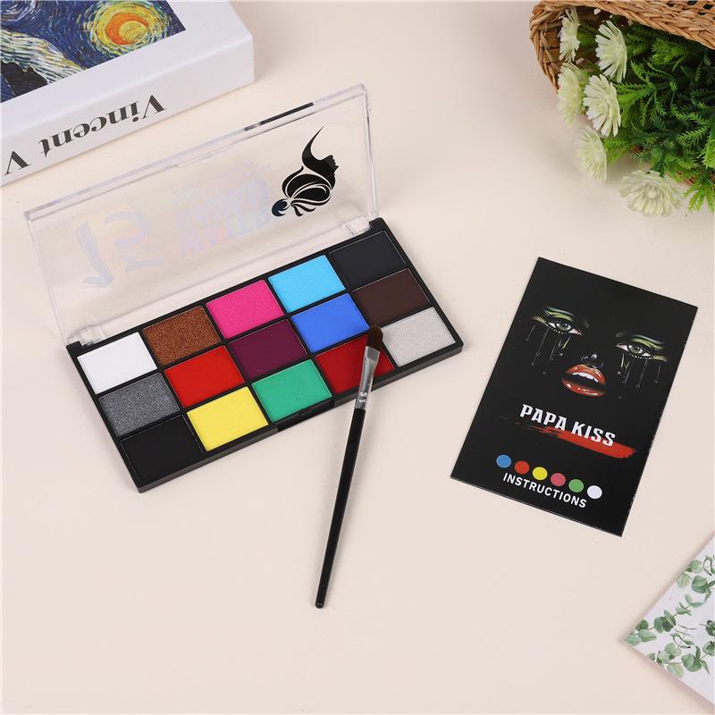 Rainbow Body Paint Palette - Water-Soluble Face & Stage Makeup