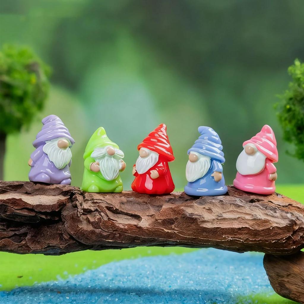 10 / 20 Pezzi Mini Statue di Gnomi Figurini in Resina da Collezione Ideali per Decorazione Giardino delle Fate Regalo di Natale Decorazione per la Casa
