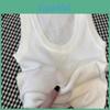 Girl Summer Knit Tank Top With Ice Silk Fabric For Casual Wear