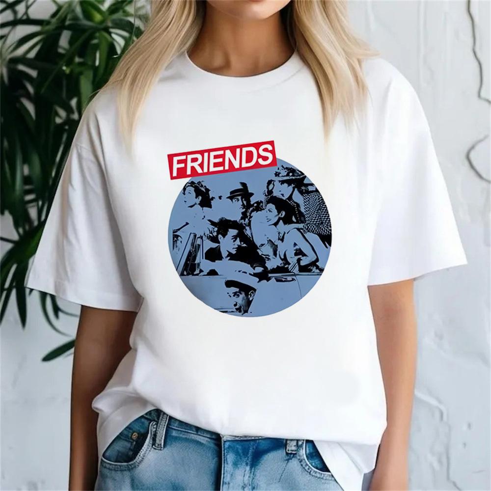 Friends Tv tshirt female graphic Psychedelic Pastel Trendy Colorful Punk t shirt Psychedelic 80s kawaii Retro