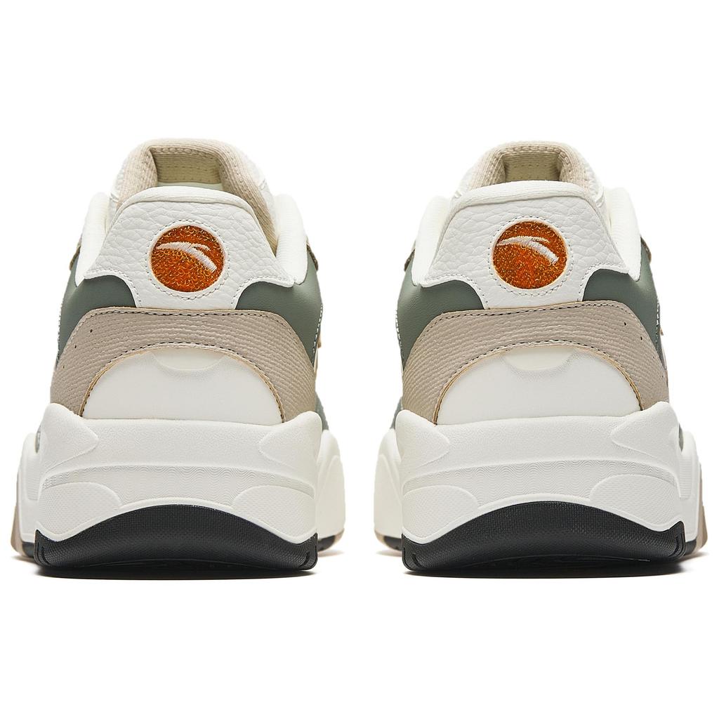 Anta Wave Shoes Versatile Casual Height Increasing Wear Resistant Lightweight Non Slip Low Top Skate Shoes Men Sneaker Green Brown 912518005-3