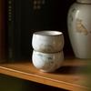 1 Pc Chinese Tradition Ru Kiln Ceramic Tea Cup Handmade Cute Cat Teacup Household Personal Tea Bowl Travel Master Cup Tea Set