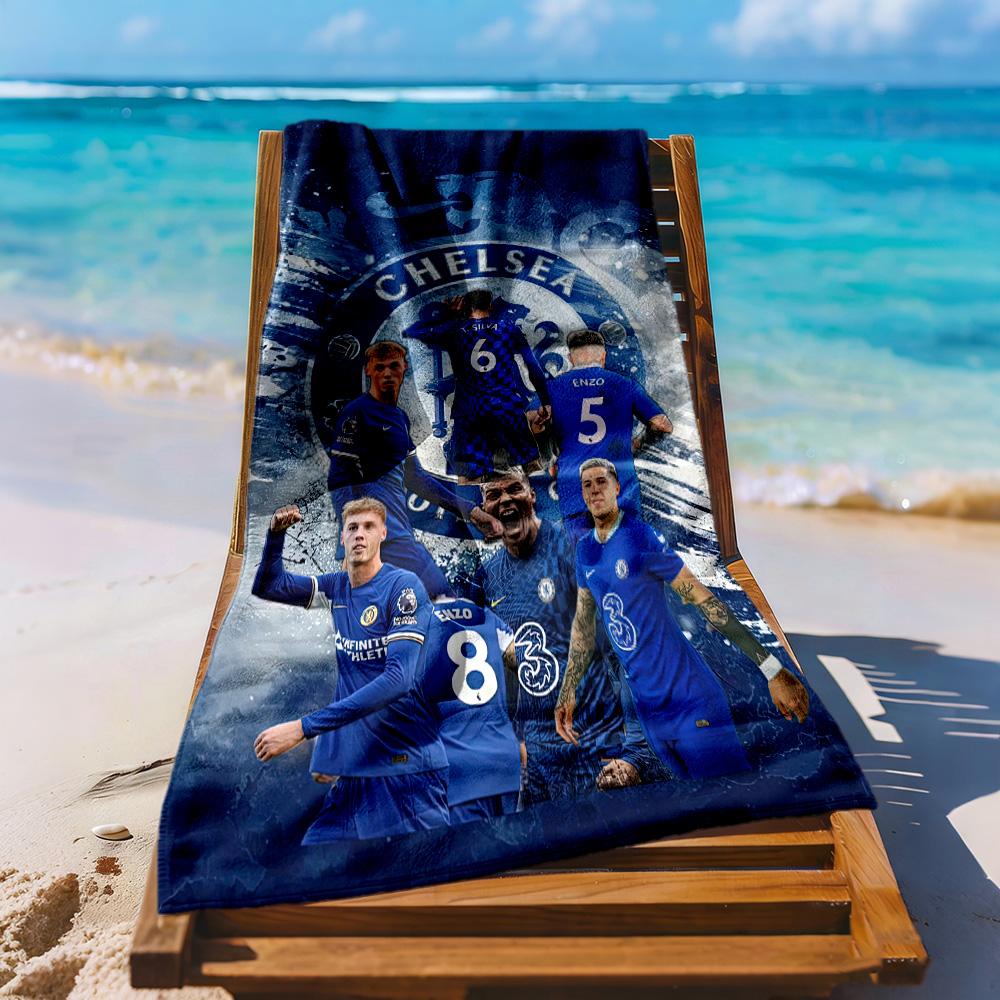 Asciugamano da Spiaggia Fc Schalke3 Asciugatura Rapida Morbido Microfibra Confortevole Leggero Portatile per Nuoto, Spiaggia, Campeggio, Viaggio, Accessori da Spiaggia, Palestra