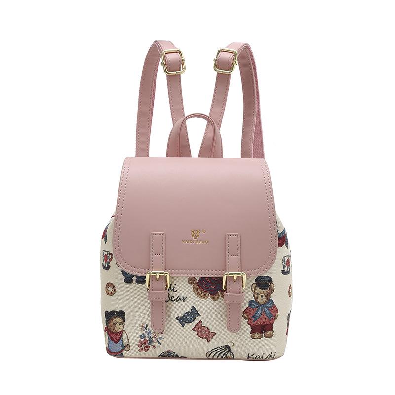 Женский рюкзак с мультяшным дизайном Katie Bear и цветовыми блоками