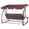 Balancelle de jardin - Springos - 4 places - Toit inclinable - Coussins inclus - Porte-gobelets
