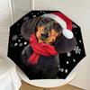 1pc Christmas Dachshund Ornament Umbrella with Plastic Handle,Suitable for All Seasons Home Travel Outdoor UmbrellaDD225