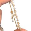 Sparkling Small Flower Zircon Pull Bracelet Women'S Cherry Blossom Diamond Niche Versatile High-End Accessories Hand Jewelry