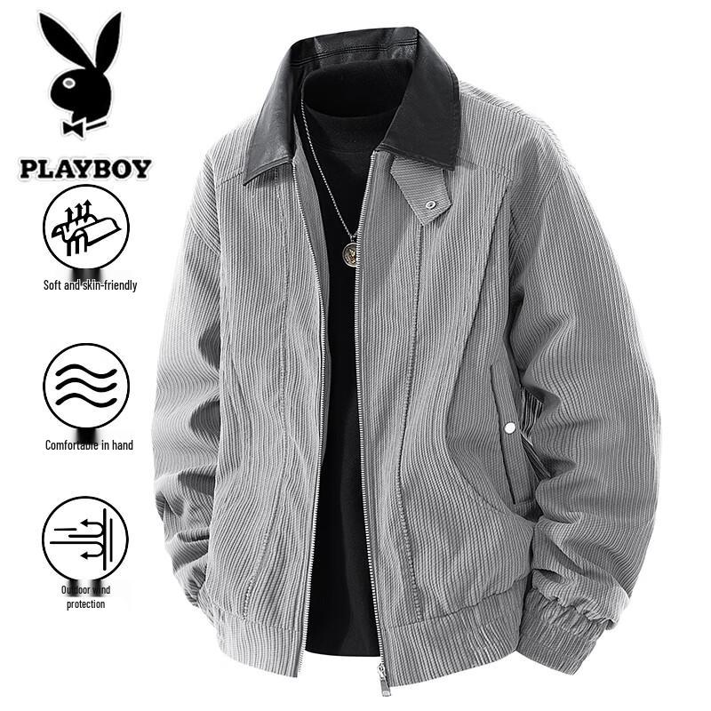 Playboy Men's Spring/Fall Casual Lapel Jacket