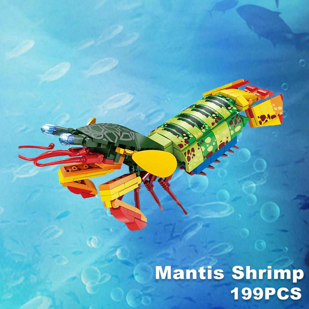 Marine Organism Building Blocks Toy - Explore and Build Educational Marine Organisms for Creative Collection Children's Series