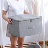 Foldable Fabric Storage Organizer for Clothes and Bedding - Large Capacity Wardrobe Box