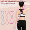 Elastic Stretch Band Yoga 8-Figure Tensioner Open Back Shoulder Stretching Belt Yoga Tool for Practice And Workout
