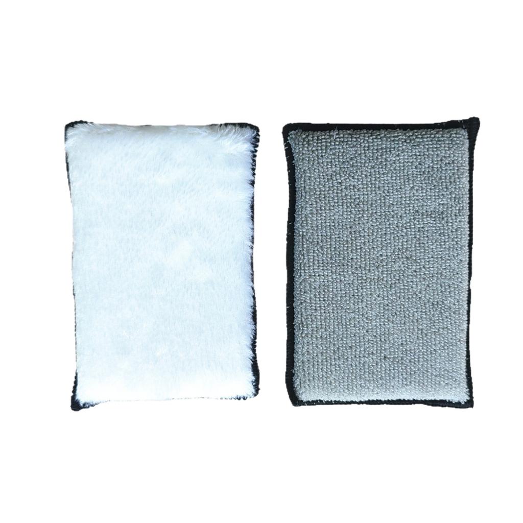 Car Interior Cleaning Sponge Wipe Polyester Silk Brush Towel Cloth Sponge Block Car Wash Sponge Cleaning Tool