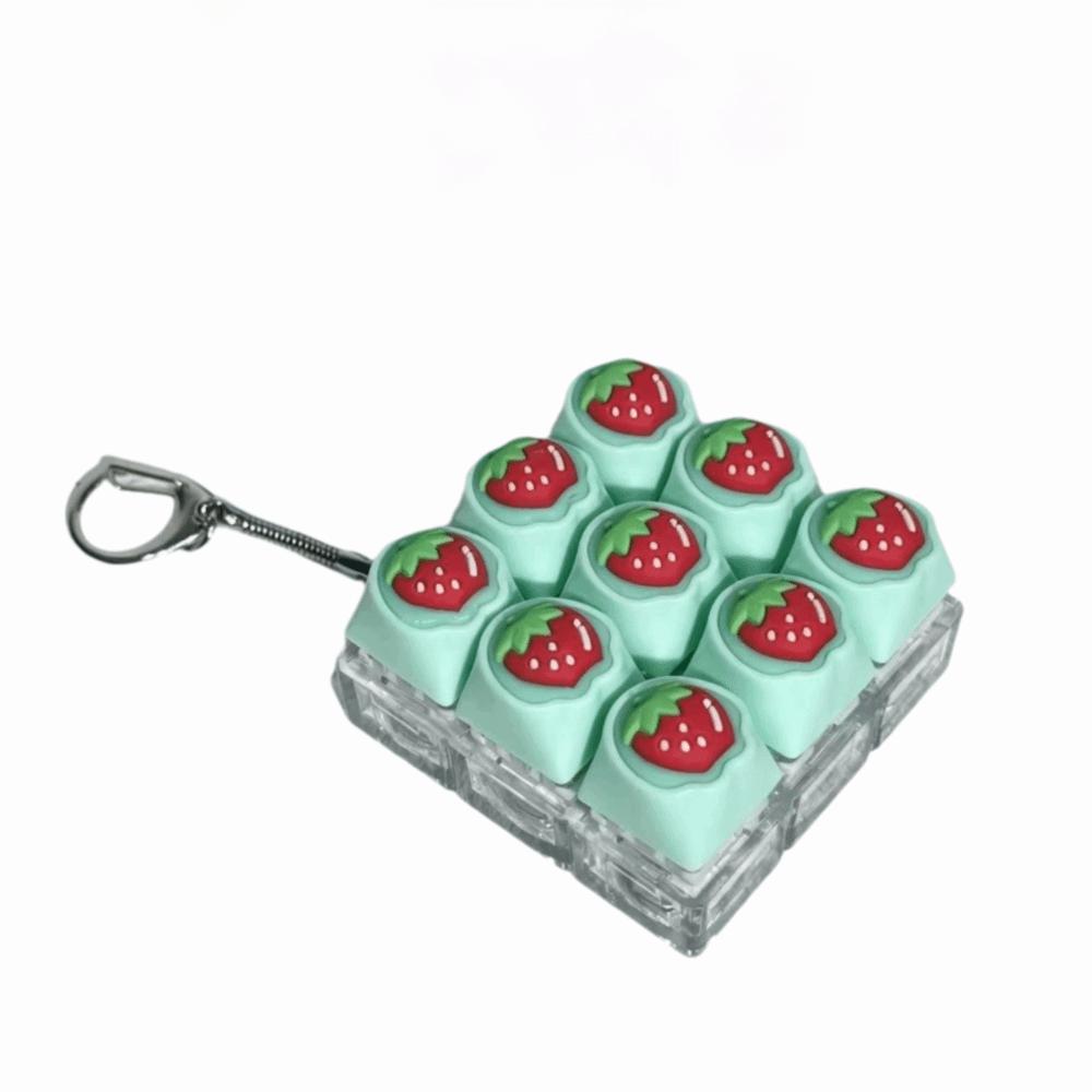 9-Button Design Keyboard Fidget Toy Soft Silicone Clicker Fidget Toy Office Use