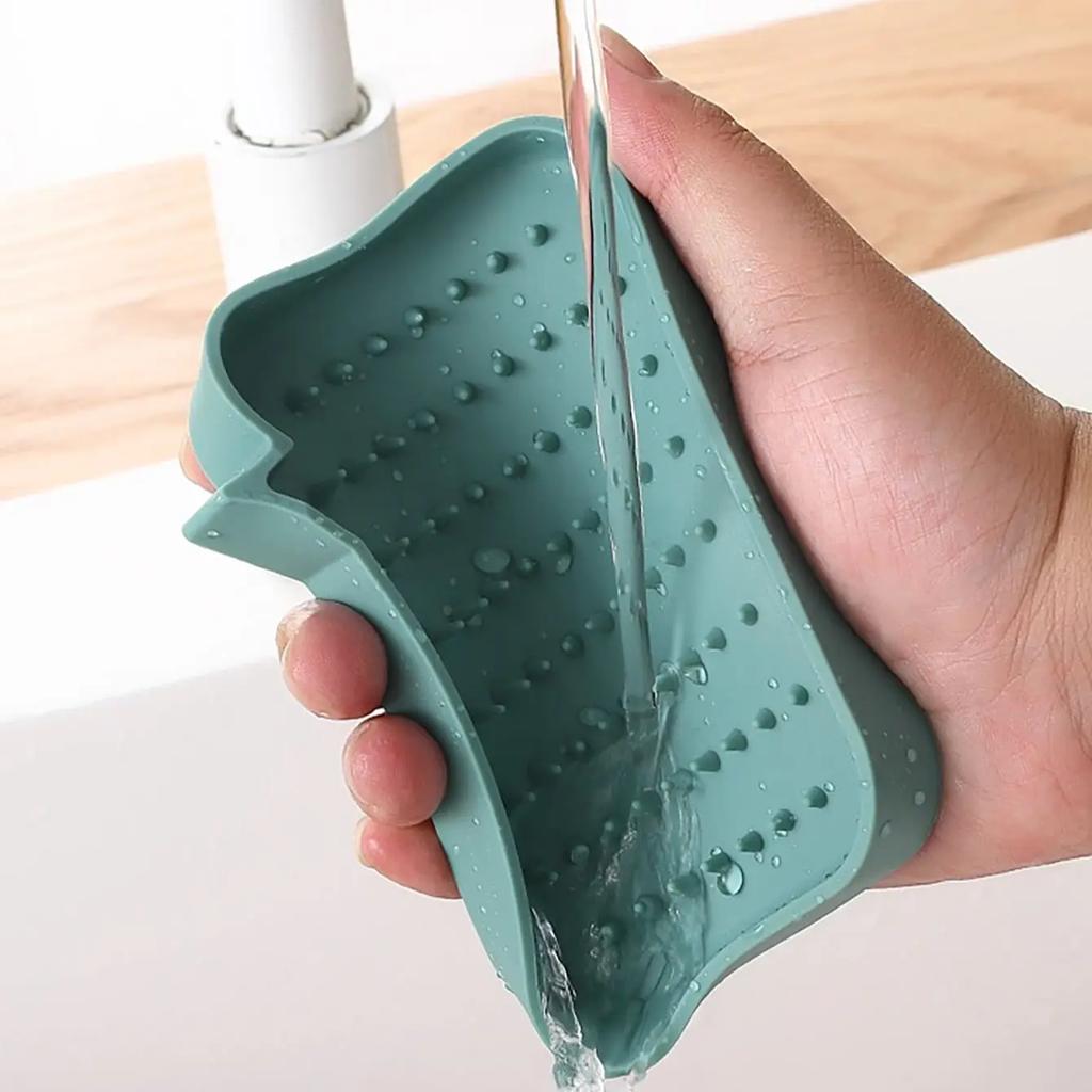 1PC Fashion Silicone Flexible Soap Dish Plate Bathroom Soap Holder Travel Holder Dish New Candy Color Hot SaleBathroom Soap Dish