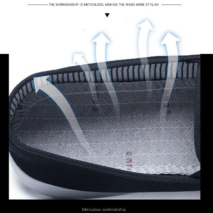 Anti-slip Wear-resistant Beef Tendon Sole Skate Shoes Men's Old Beijing Cloth Shoes Light Breathable Canvas Shoes Comfortable Soft Work Shoes