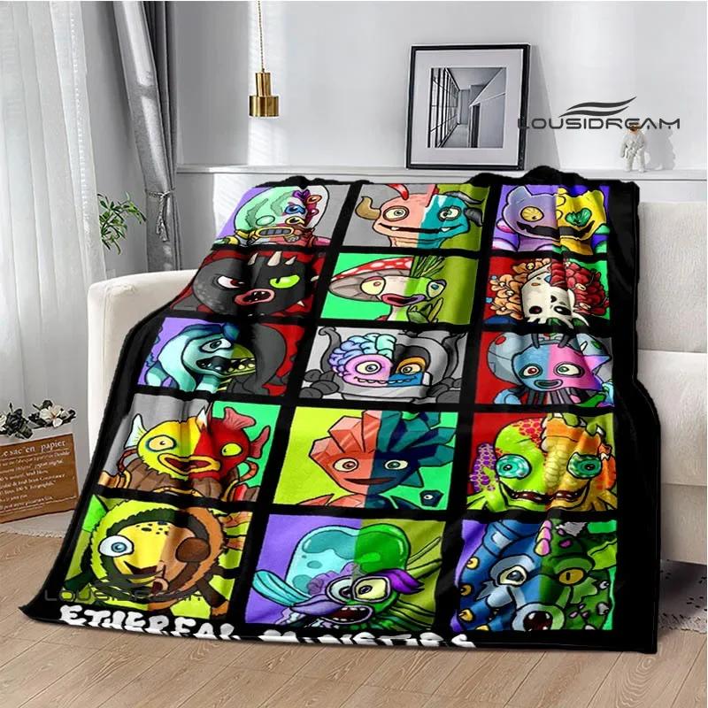 Game My Singing Monsters printed blanket Flange Warm blanket picnic blanket Soft and comfortable blanket Birthday Gift