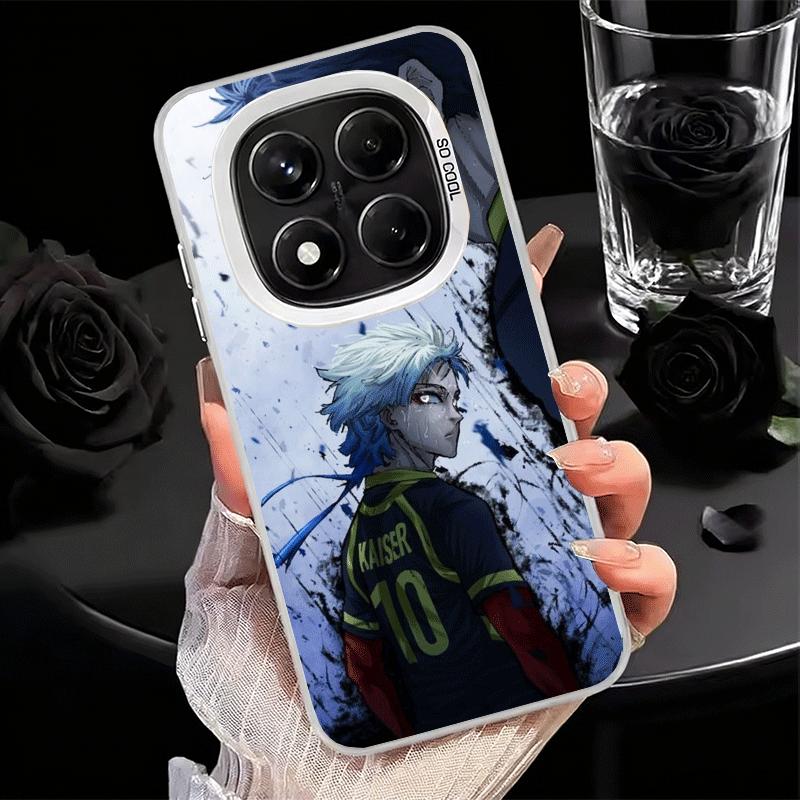 Blue L-Lock Isagi Yoichi Soft Phone Case for Samsung Galaxy S24 S25 FE S26 Edge S23 Ultra S22 Plus S21 + Shockproof Cover Back S