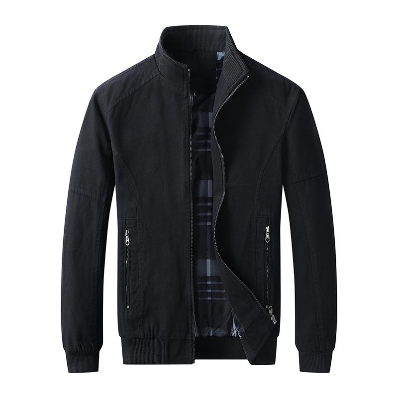 

Korean Style Men s Stand Collar Jacket - Trendy Casual Outerwear for Spring and Autumn 4XL чёрный