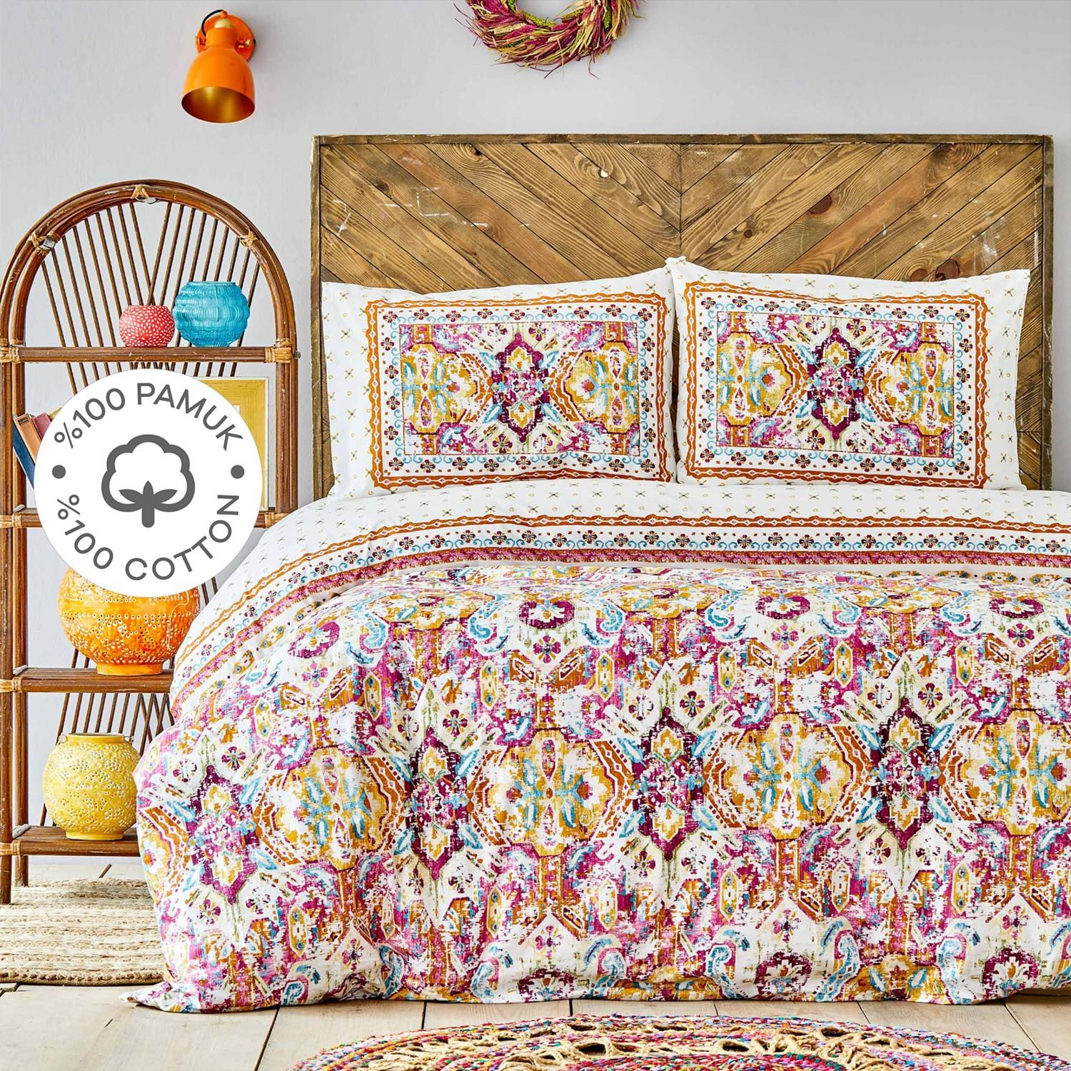 

Tasya Комплект из 100% хлопка с двойным пододеяльником и подушкой 200 x 220 cm