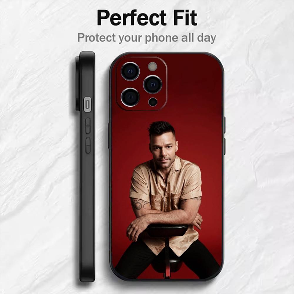 Ricky M-Martin Printed Phone Case For iPhone17,16,15,14,13,12 Plus,Max Soft Silicone Black Cover
