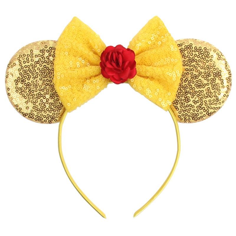 Blingy Minnie Mouse Headbands With Sparkling Glitter For Girls