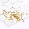 1.5MMX10MM 18K Gold Plated Brass Hollow Straight Tube Beads Connectors For Jewelry Making Handiwork DIY Accessories Wholesale