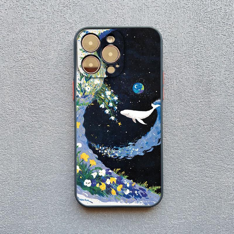 The Little Prince Starry Sky Phone Case For iPhone 17 16 15 14 Pro Max Plus 13 12 11 Pro Max Mini XR XS X 7 8 SE2 Shell Fundas