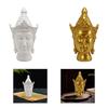Buddha Head Statue Ornament Craft Decoration for Farmhouse Bookshelf Desktop