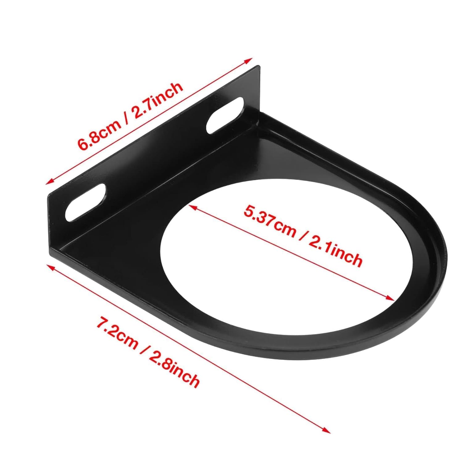 

Single Hole Gauge Holder, Universal 52mm/2in Gauge Mounting Panel Bracket, Black Car Dashboard Metal Pillar Mount Pod for Auto,Truck, Boat