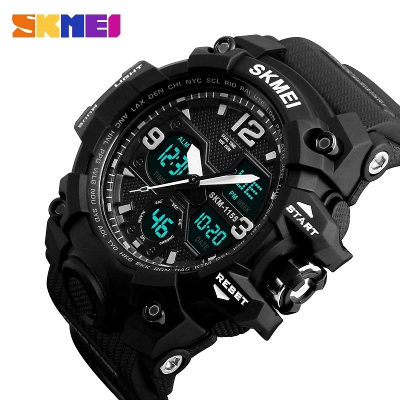 2020 Athletic Watches Hot Jam Tangan Skmei 1155B Analog Digital Watch Camouflage Pupils Wristwatch
