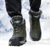 Winter Men's Hiking Boots High-top Warm Plush Outdoor Shoes