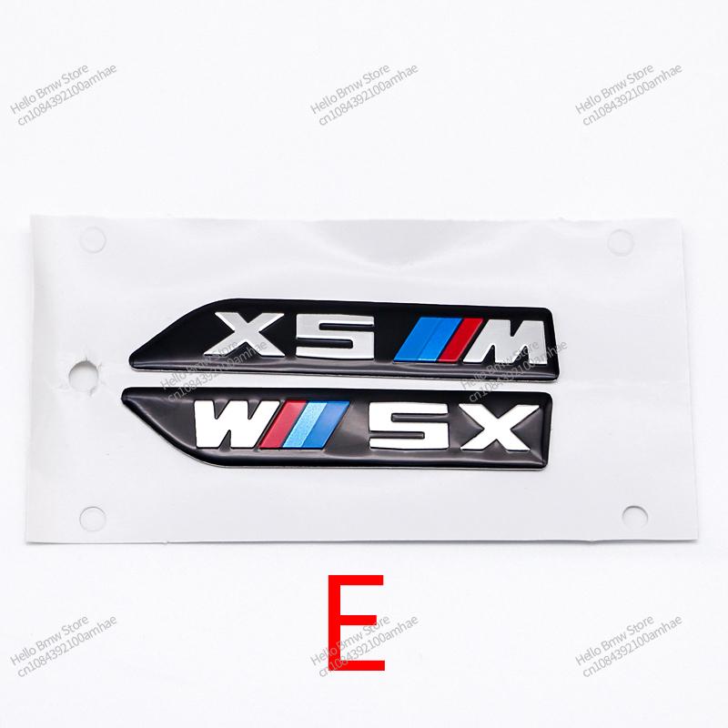 

2Pcs Premium Fender Side Badge Emblem for BMW M Power X1 X2 X3 X4 X5 X6 Glossy Black Sticker Logo 6.8cm 8.4cm Car Styling Decor