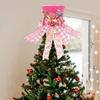 Christmas Tree Topper Hat With Spring Bowknot Star Decor